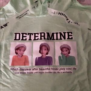 Green fashion hoodie